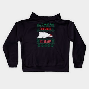 All i Want for Christmas is SLEEP Kids Hoodie